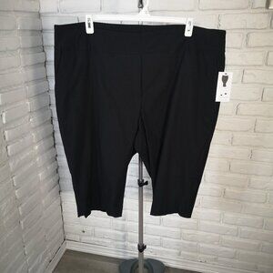 NWT Mack & Liam Ladies Size 3X Black Pull On Style Clamdiggers / Capri's